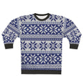 Cozy knit Christmas sweater with holiday reindeer pattern