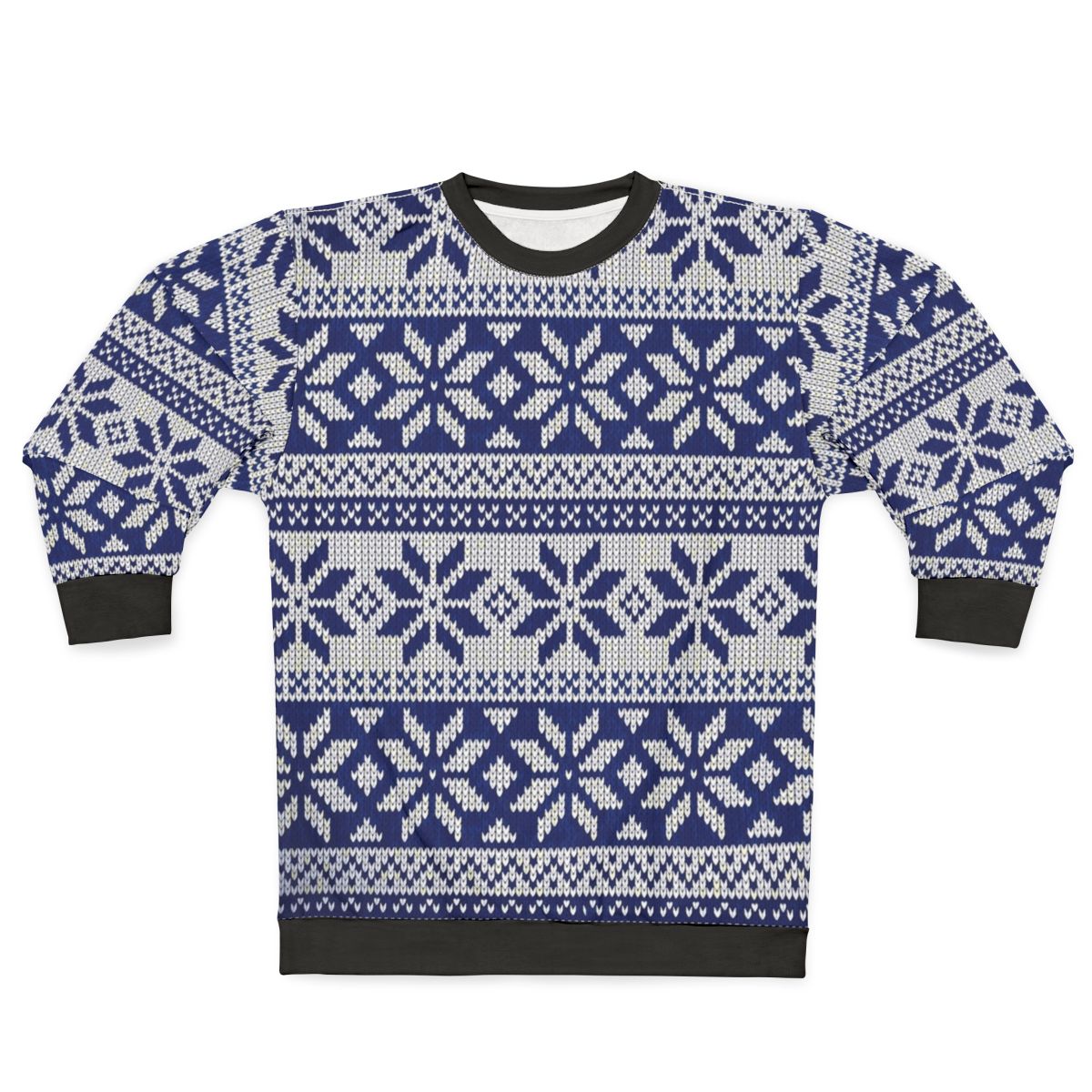 Cozy knit Christmas sweater with holiday reindeer pattern