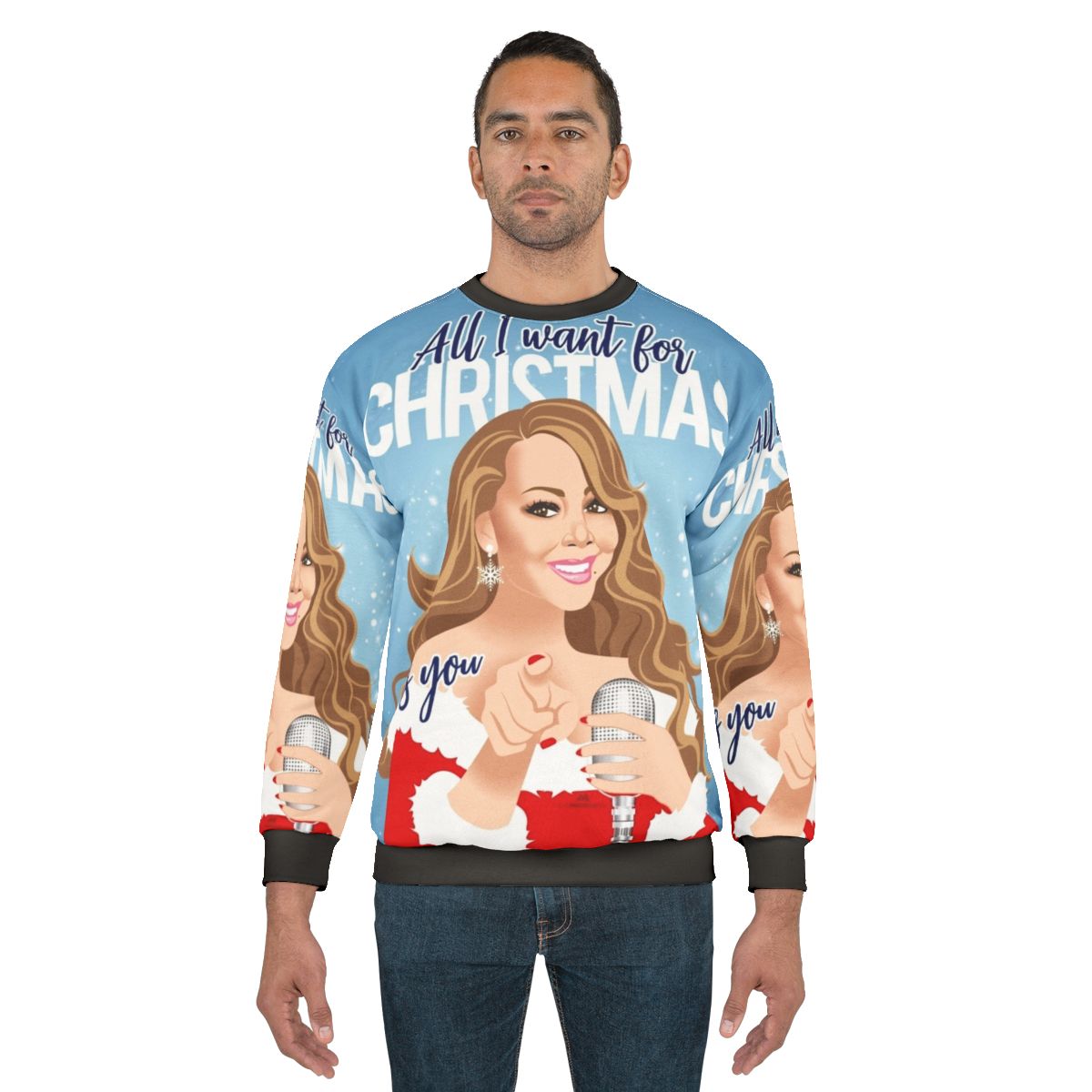 Christmas M Sweatshirt with Alejandro Mogolloart Pop Art Music Design