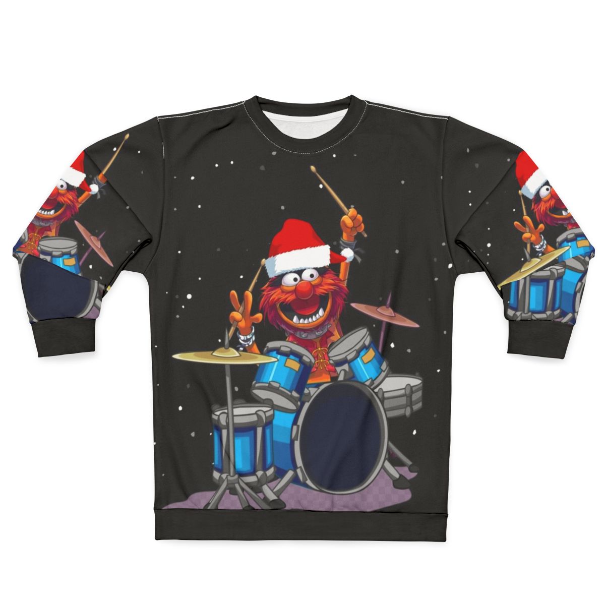 Muppet Animal Drummer Christmas Sweatshirt