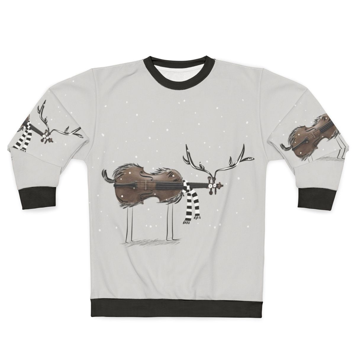 Christmas Violin Reindeer Sweatshirt for Musicians