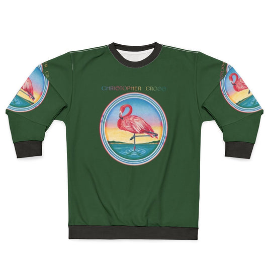Christopher Cross Debut Sweatshirt with Soft, Retro Vinyl Music Design