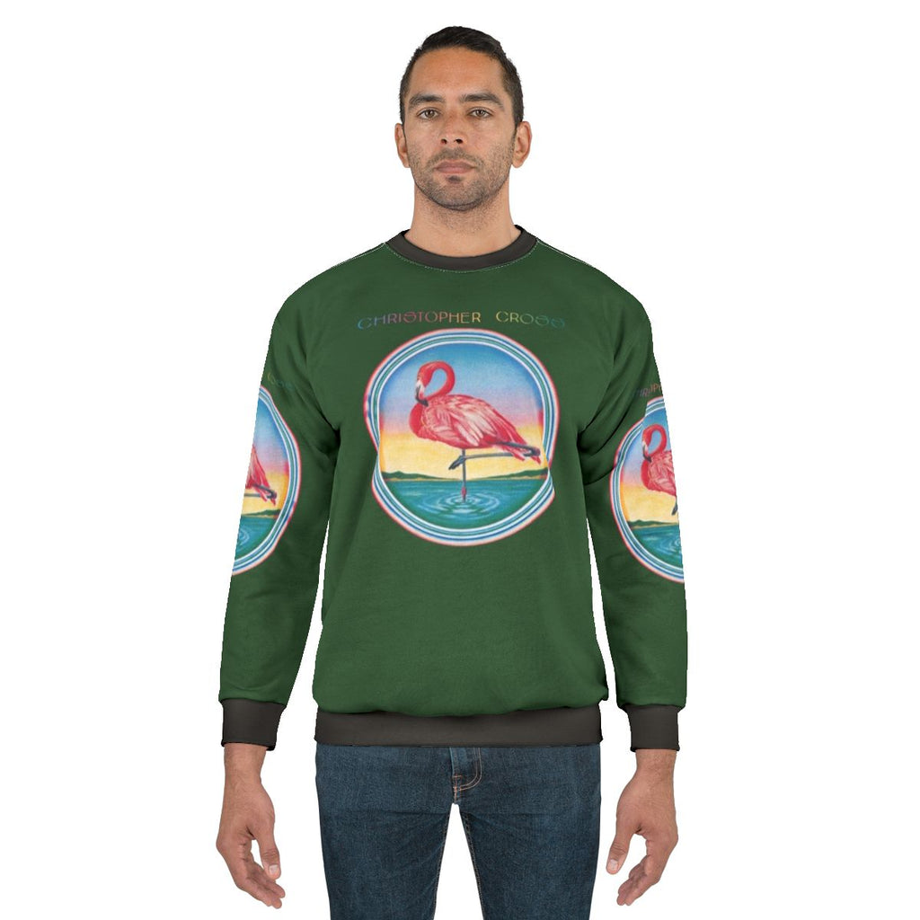 Christopher Cross Debut Sweatshirt with Soft, Retro Vinyl Music Design