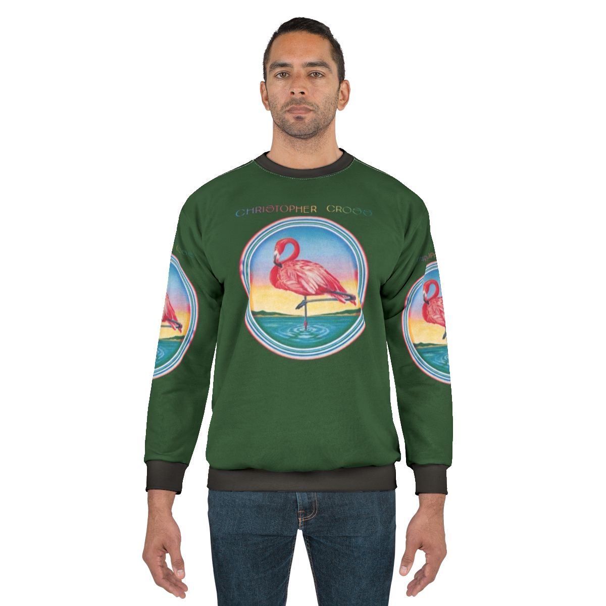 Christopher Cross Debut Sweatshirt with Soft, Retro Vinyl Music Design
