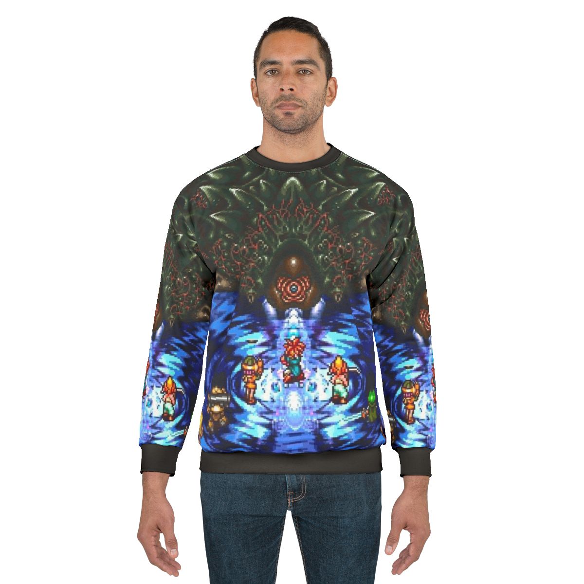 Chrono Trigger Lavos Battle Pixel Art Sweatshirt
