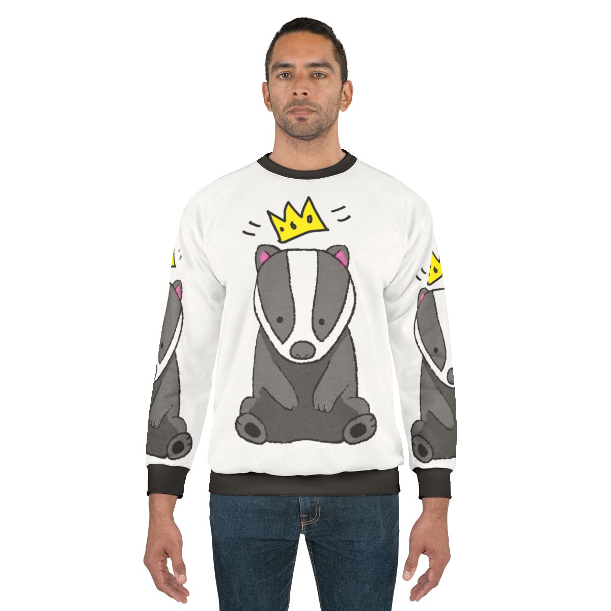 "King of the Badger" Chunt sweatshirt featuring the shapeshifting character from the Hello from the Magic Tavern podcast