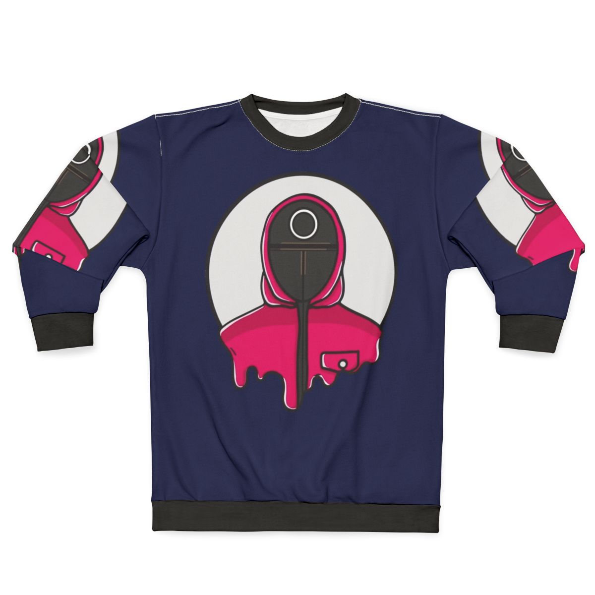 Circle Squid Game Guard Sweatshirt featuring iconic Squid Game character