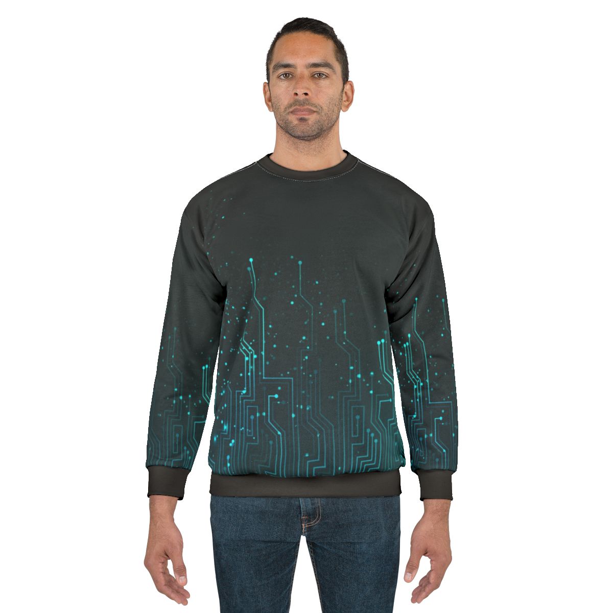 Circuit pattern sweatshirt