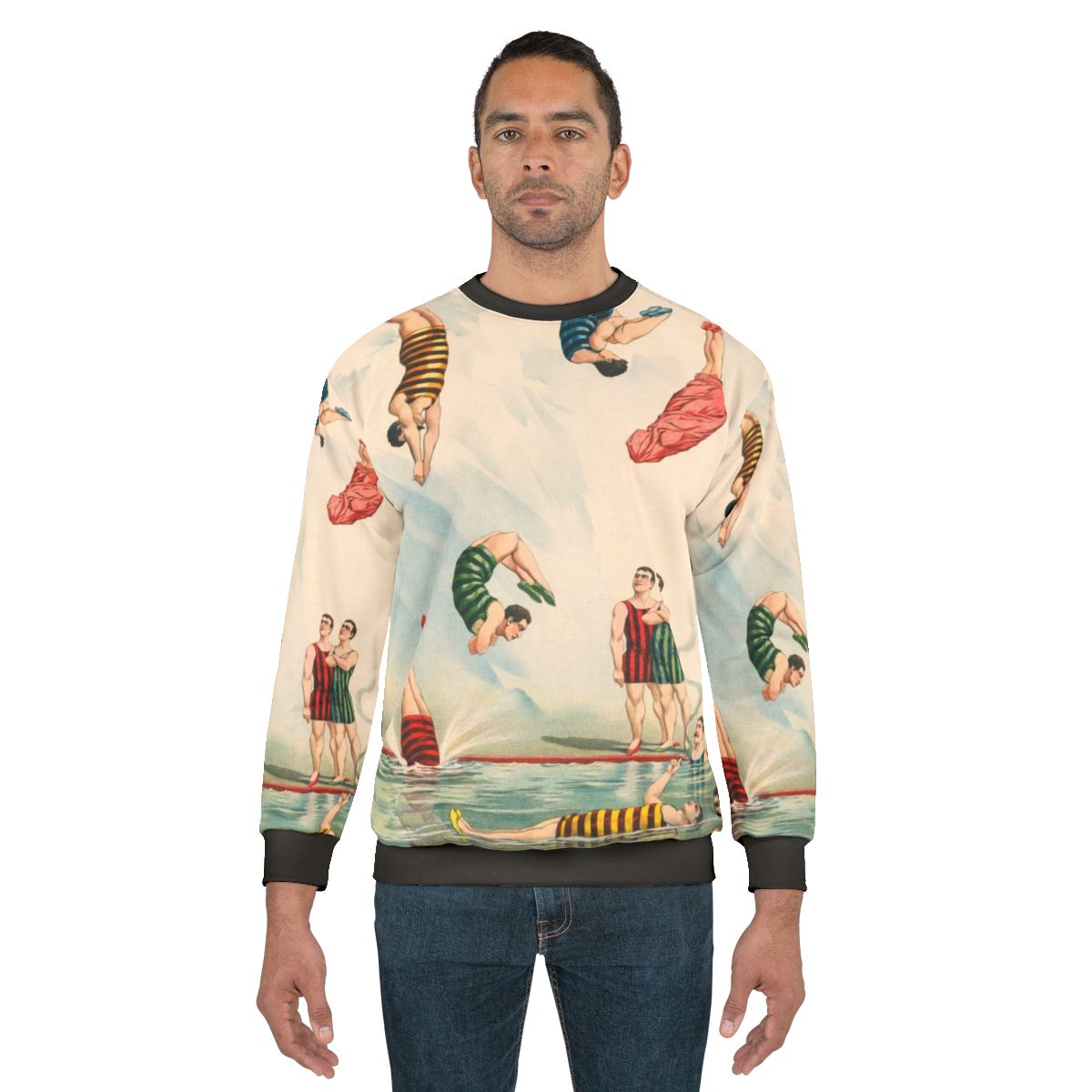Vintage circus diver sweatshirt