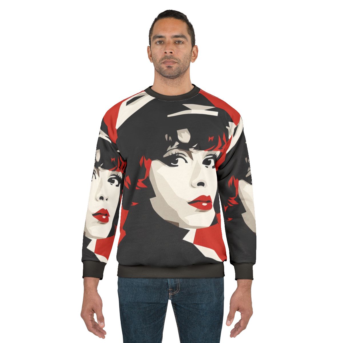 Clara Bow Red Minimalism Sweatshirt