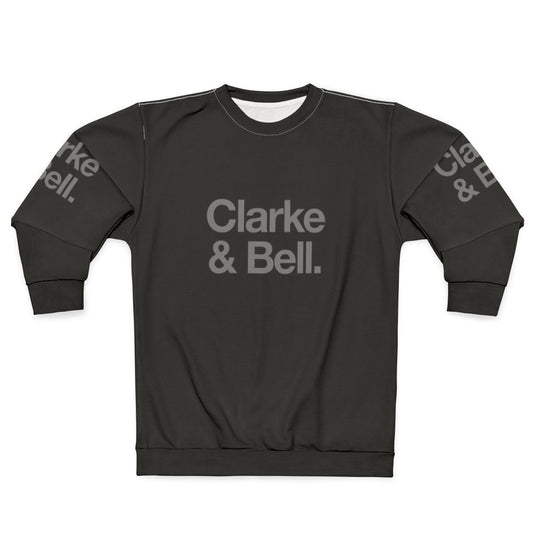 80s sweatshirt featuring Clarke Bell and Erasure synth pop design