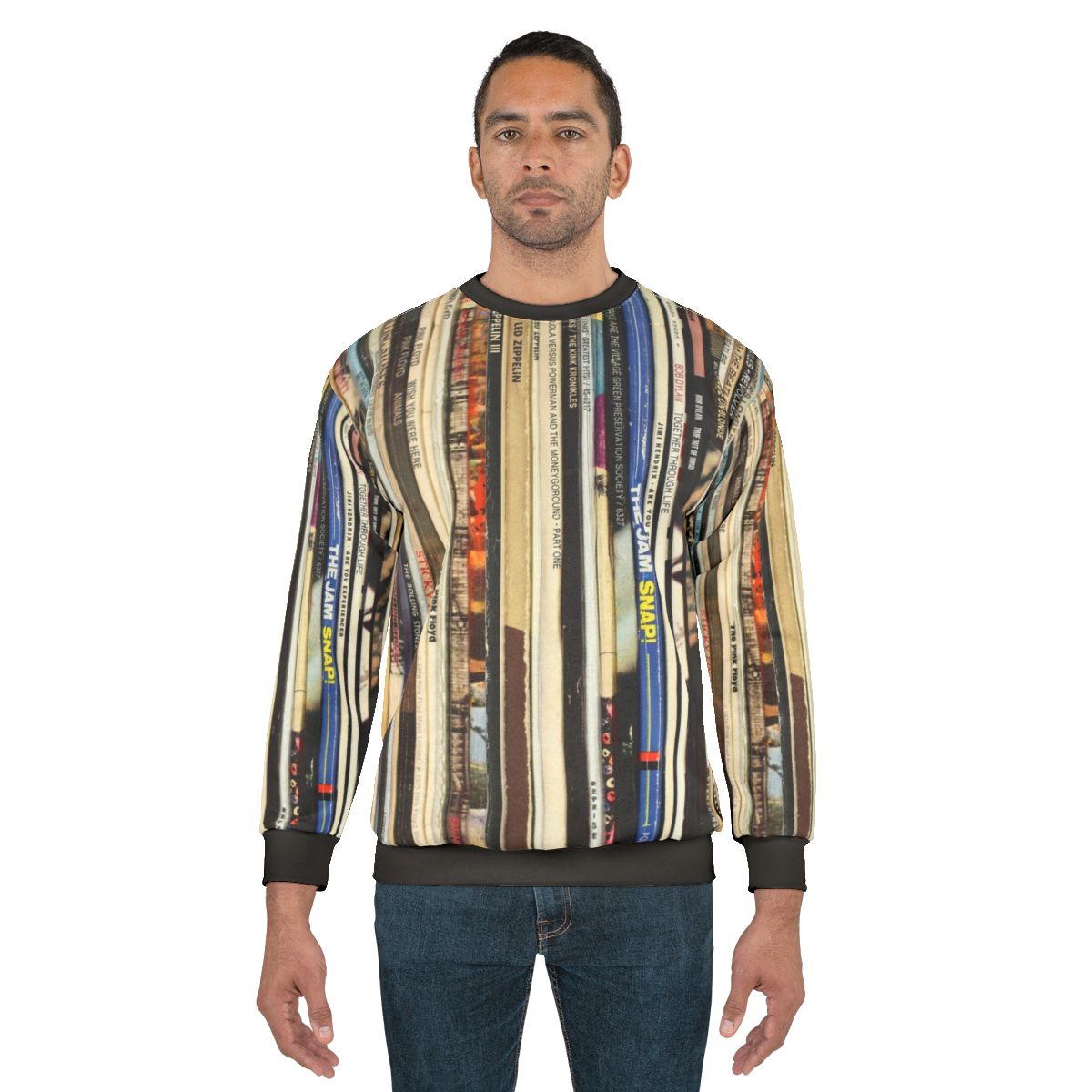Classic Rock Vinyl Records Sweatshirt