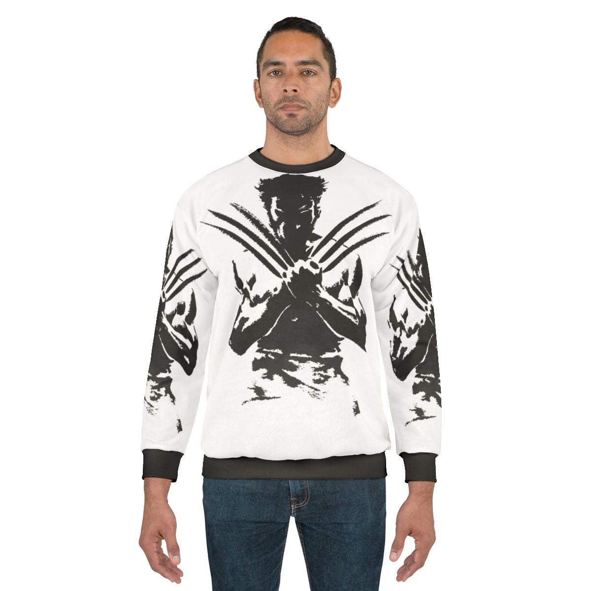 Dark fantasy claws sweatshirt with wolf and beast design