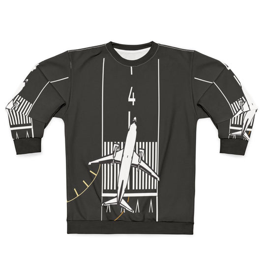 Cleared for Takeoff Runway 4 Left Aviation Sweatshirt