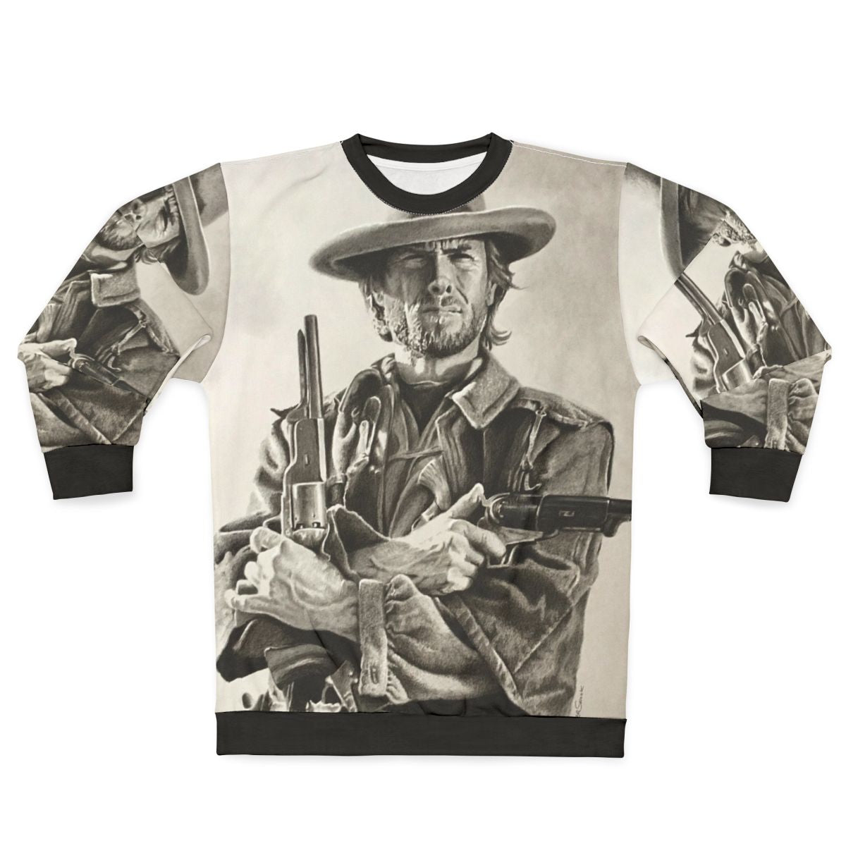Clint Eastwood sketch sweatshirt