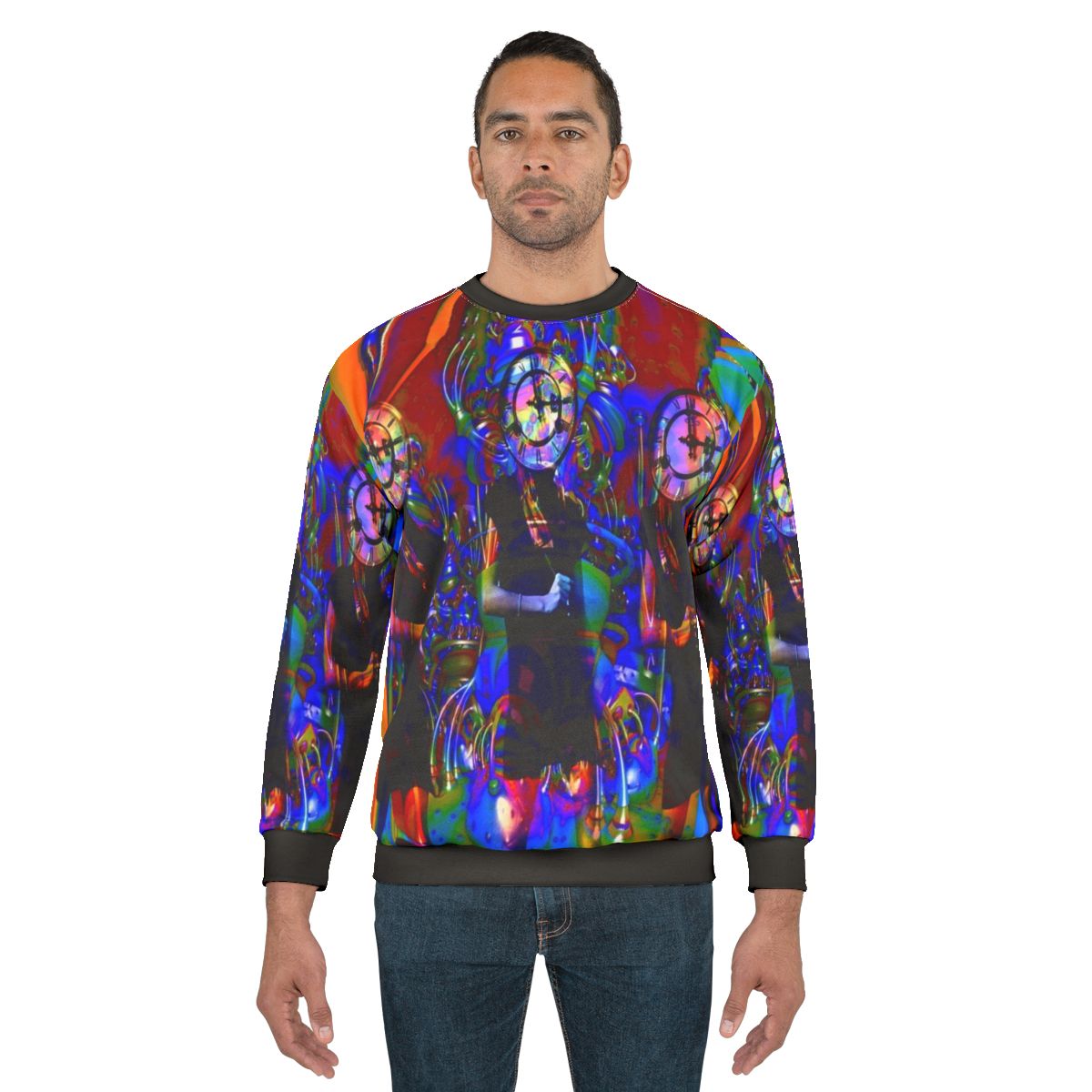 Clockwork Sweatshirt with Surreal Steampunk Design