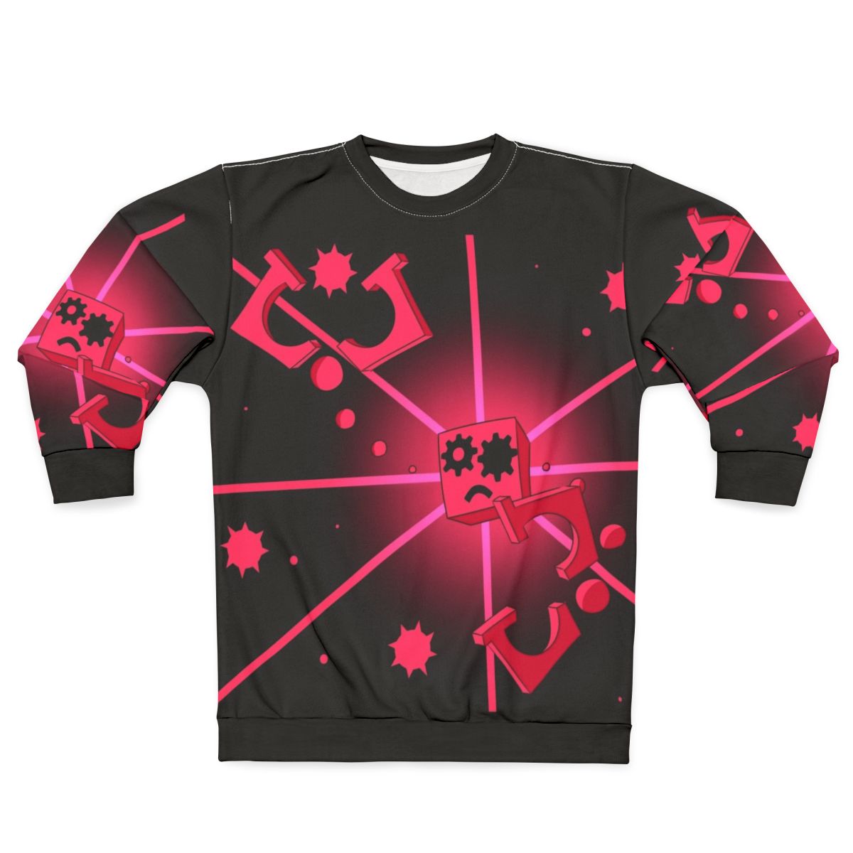 Close To Me Sweatshirt - Cube Corrupted Pink Clothing