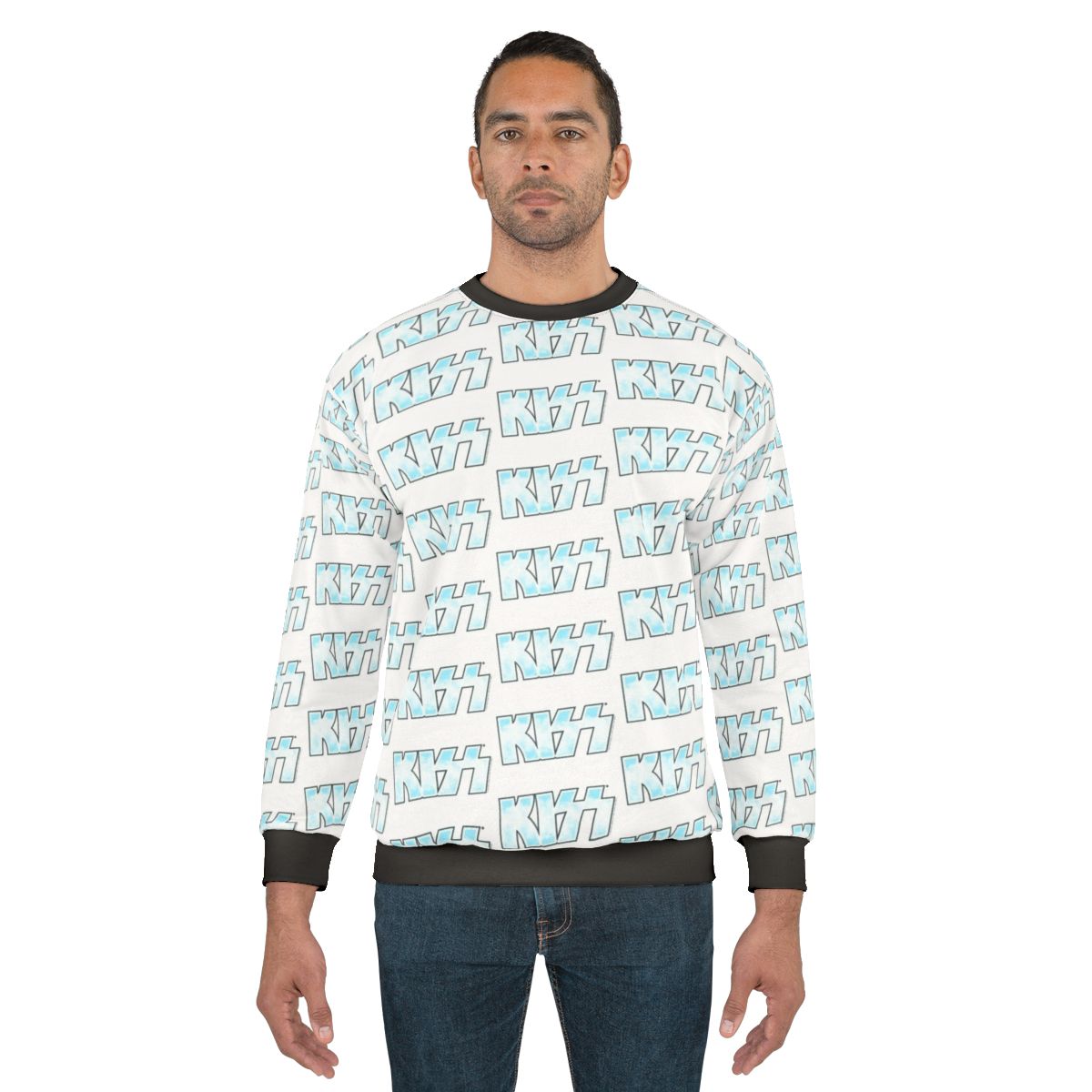 Kiss the Band Blue Sky Clouds Sweatshirt