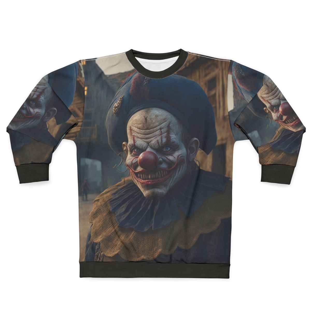 Creepy clown sinister sweatshirt
