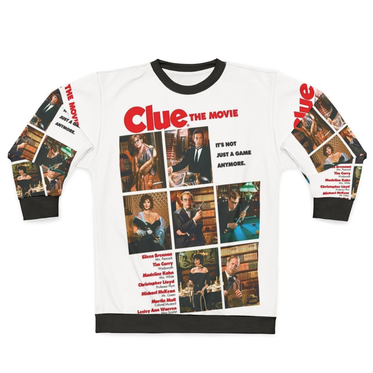 Clue 1985 movie inspired sweatshirt
