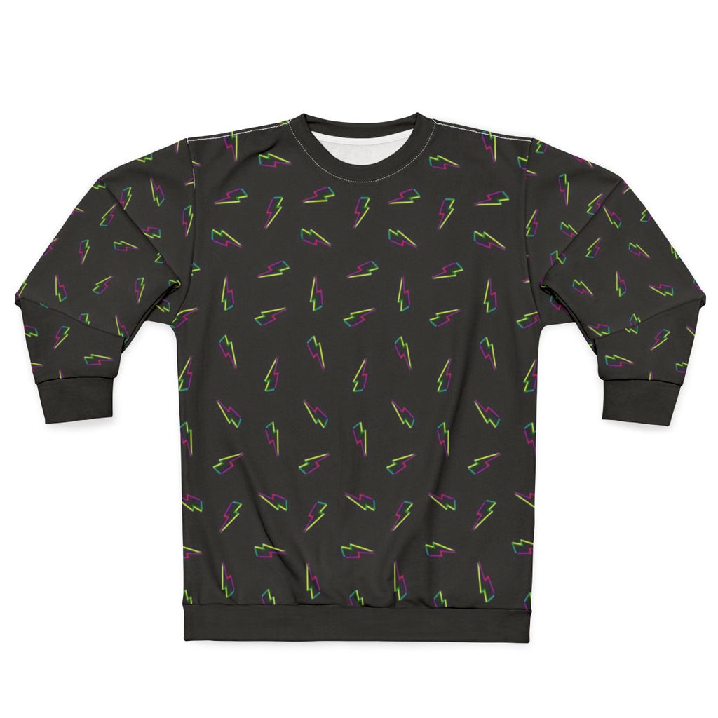 CMYK lightning black sweatshirt with abstract, minimalist design
