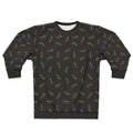 CMYK lightning black sweatshirt with abstract, minimalist design