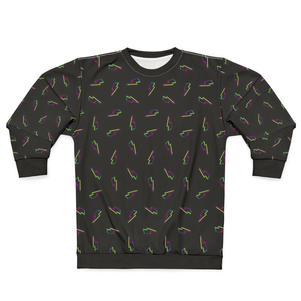 CMYK lightning black sweatshirt with abstract, minimalist design