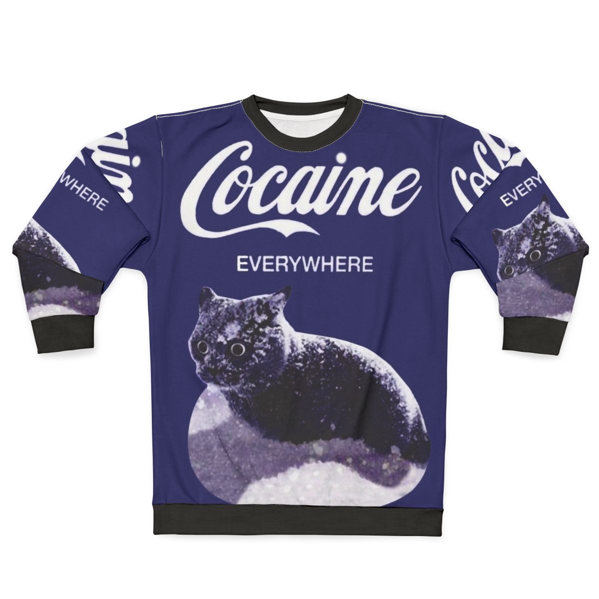 Cozy cat sweatshirt with winter design