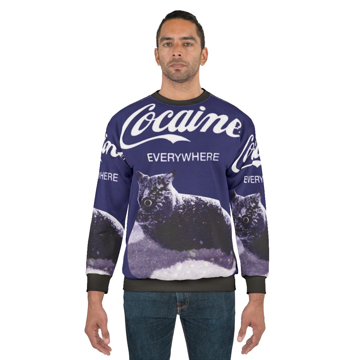 Cozy cat sweatshirt with winter design
