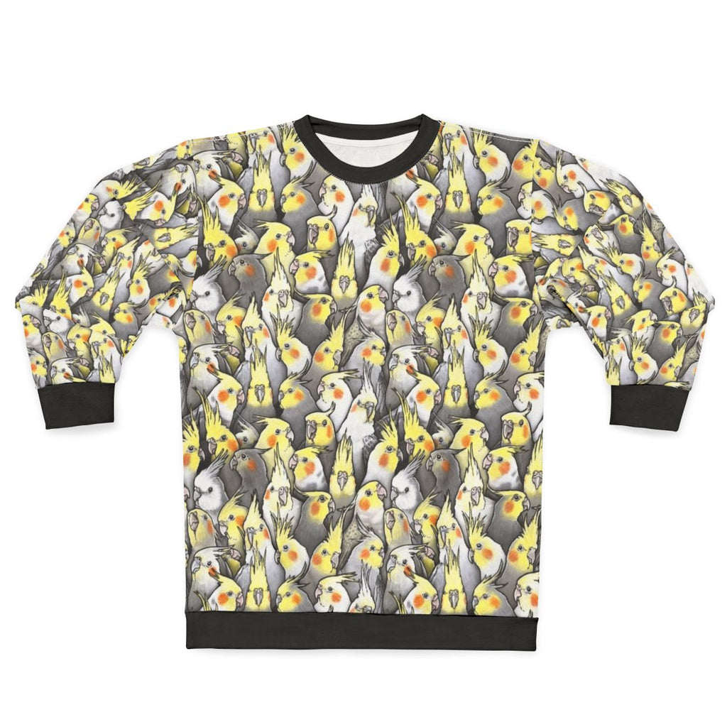 Cockatiel Sweatshirt with Cute Bird Pattern