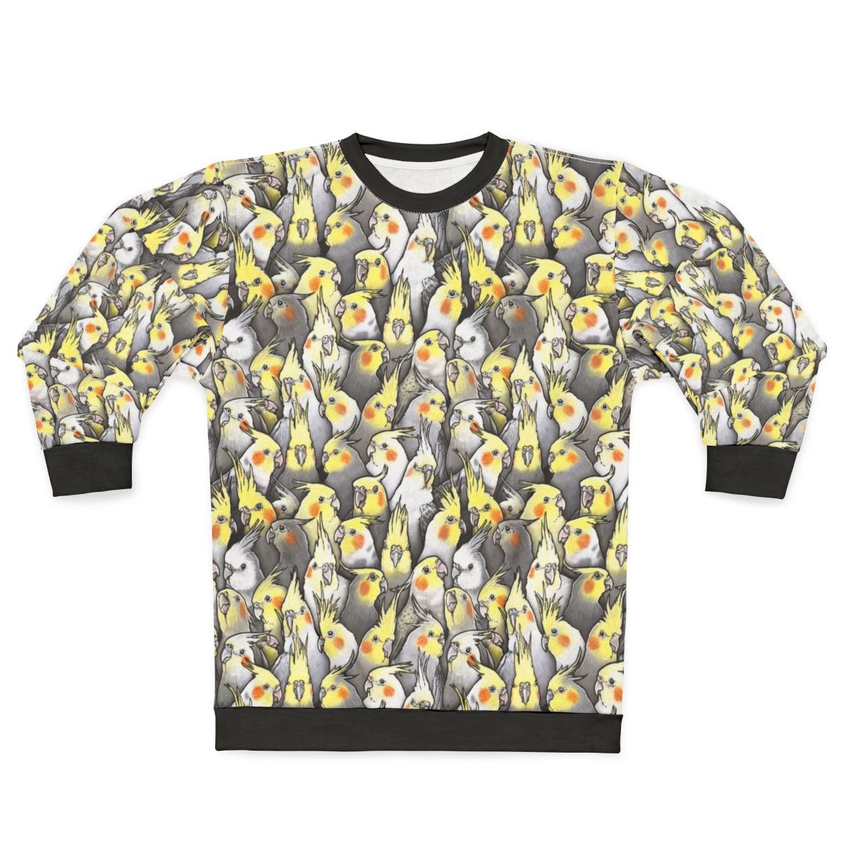Cockatiel Sweatshirt with Cute Bird Pattern