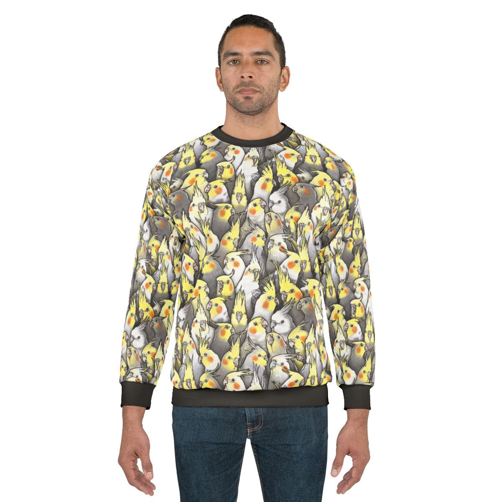Cockatiel Sweatshirt with Cute Bird Pattern