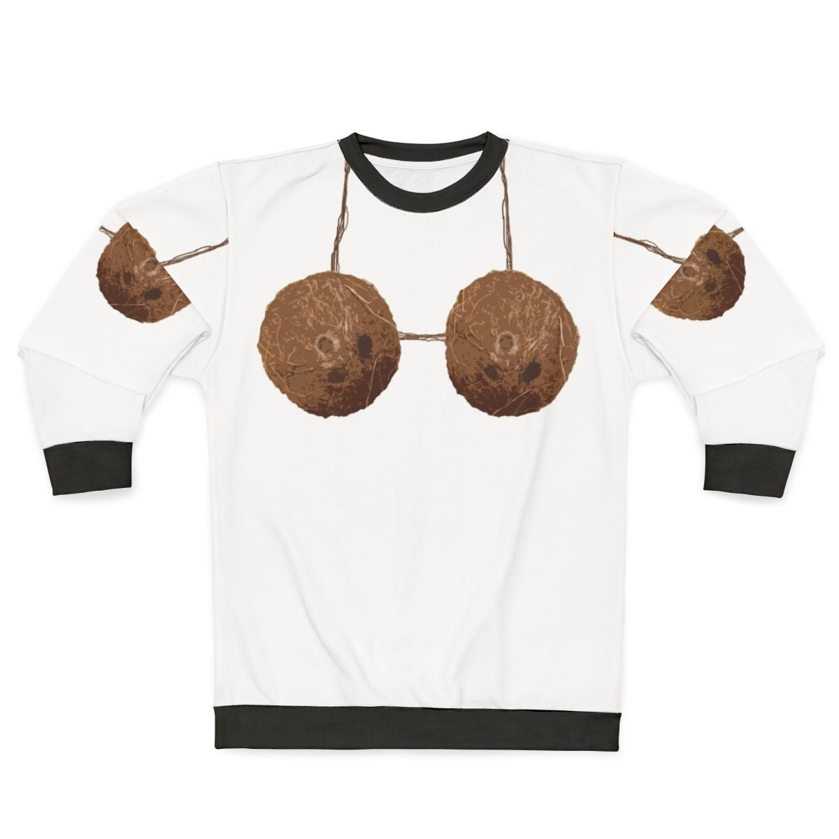 Coconut Bra Sweatshirt for a Fun, Tropical Look