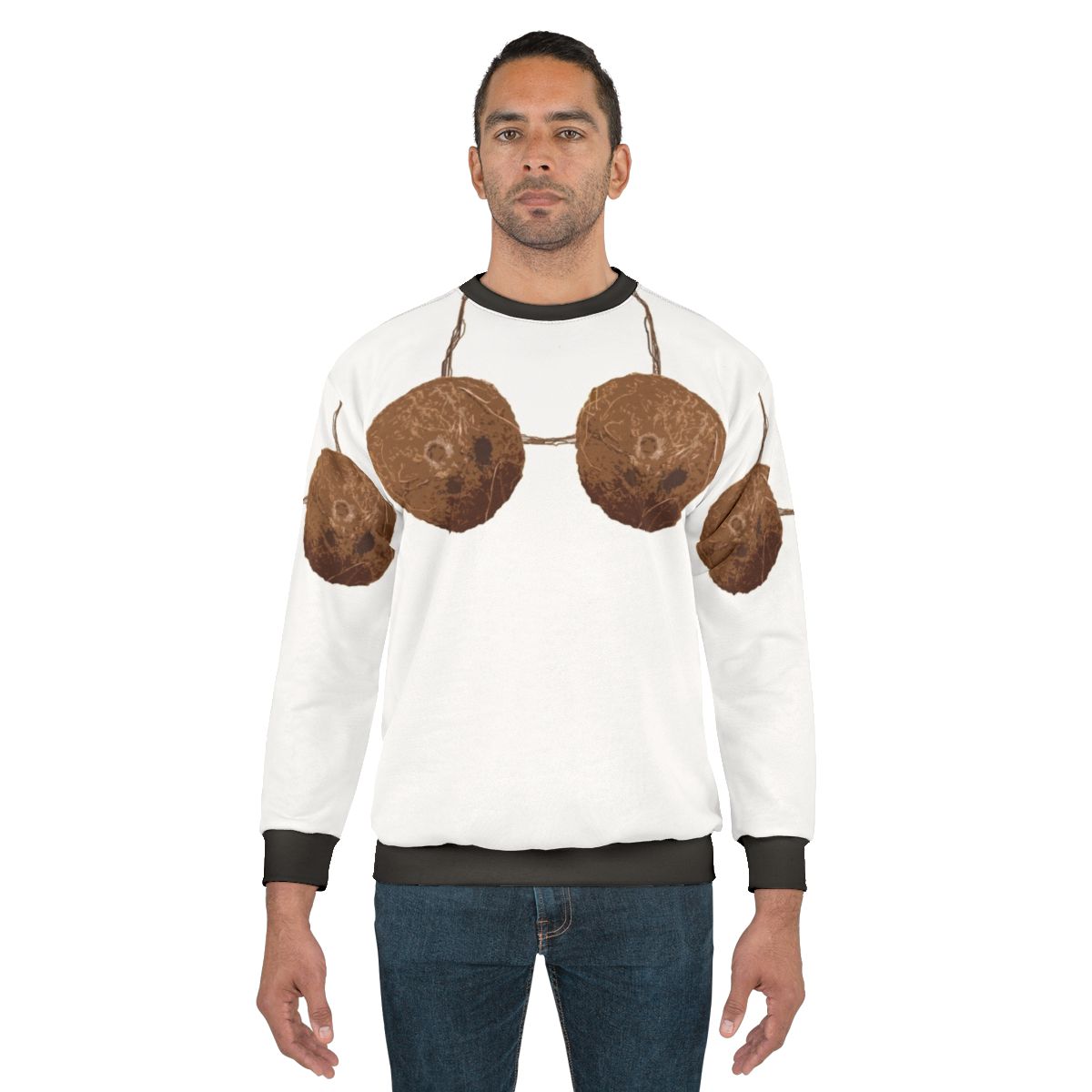 Coconut Bra Sweatshirt for a Fun, Tropical Look