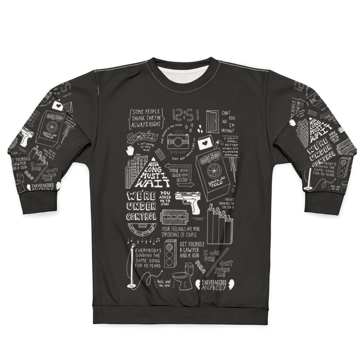 The Strokes Collage Black and White Sweatshirt
