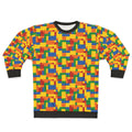 Colorful lego inspired building blocks sweatshirt