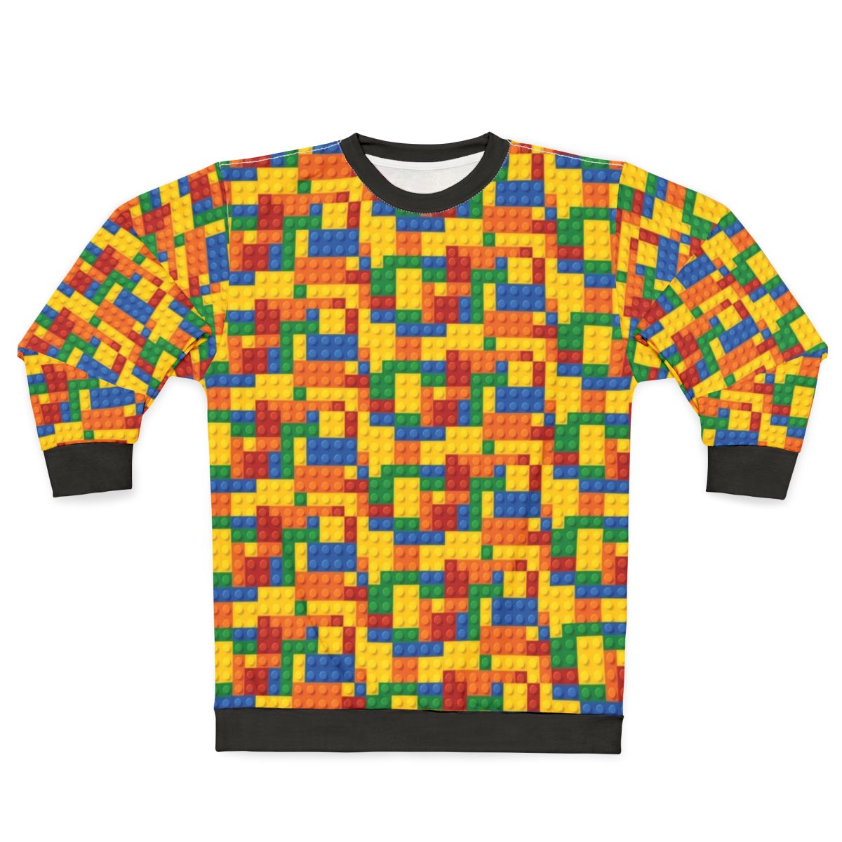 Colorful lego inspired building blocks sweatshirt