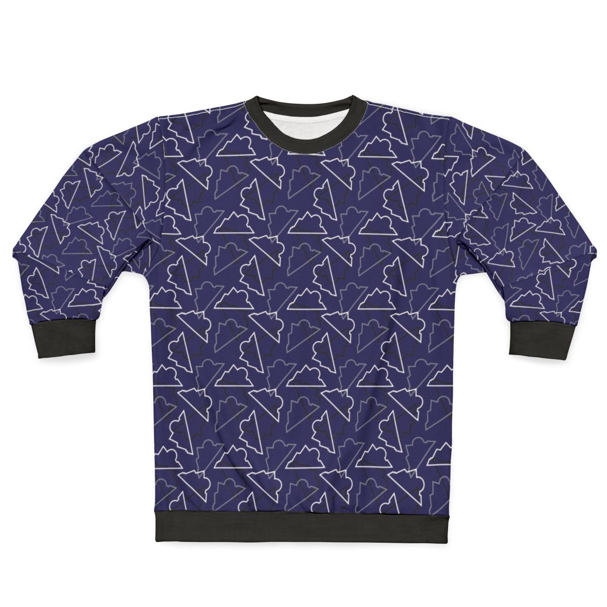Colorado Rockies Pattern Purple Background Sweatshirt