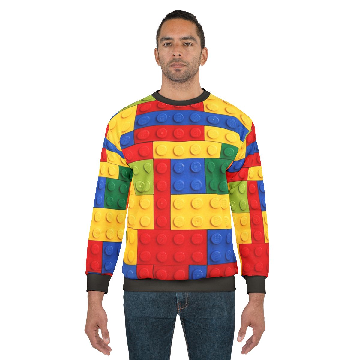 Colorful brick design sweatshirt