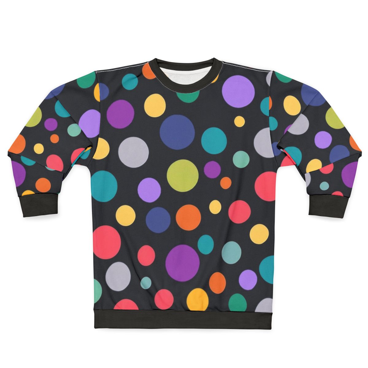 Polka dot abstract design sweatshirt