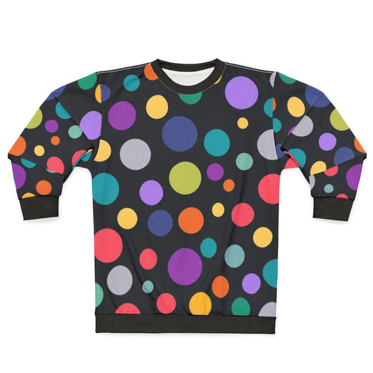 Polka dot abstract design sweatshirt