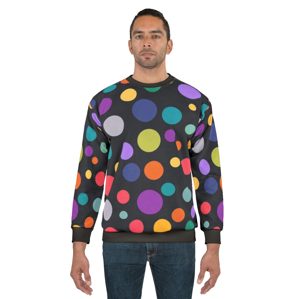 Polka dot abstract design sweatshirt