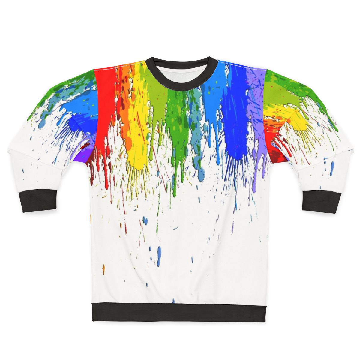 Vibrant color drip sweatshirt with abstract animal art design