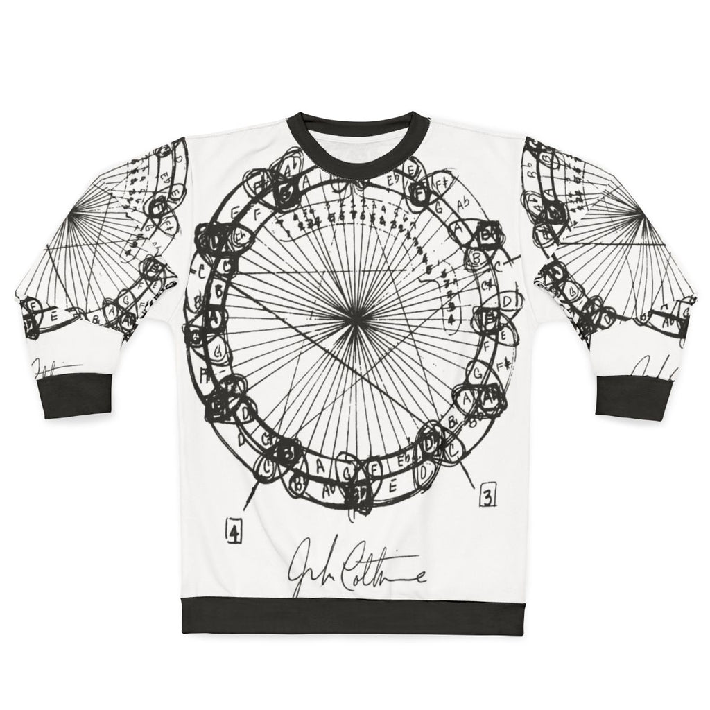 Coltrane Chord Changes Mandala Dark Design Sweatshirt