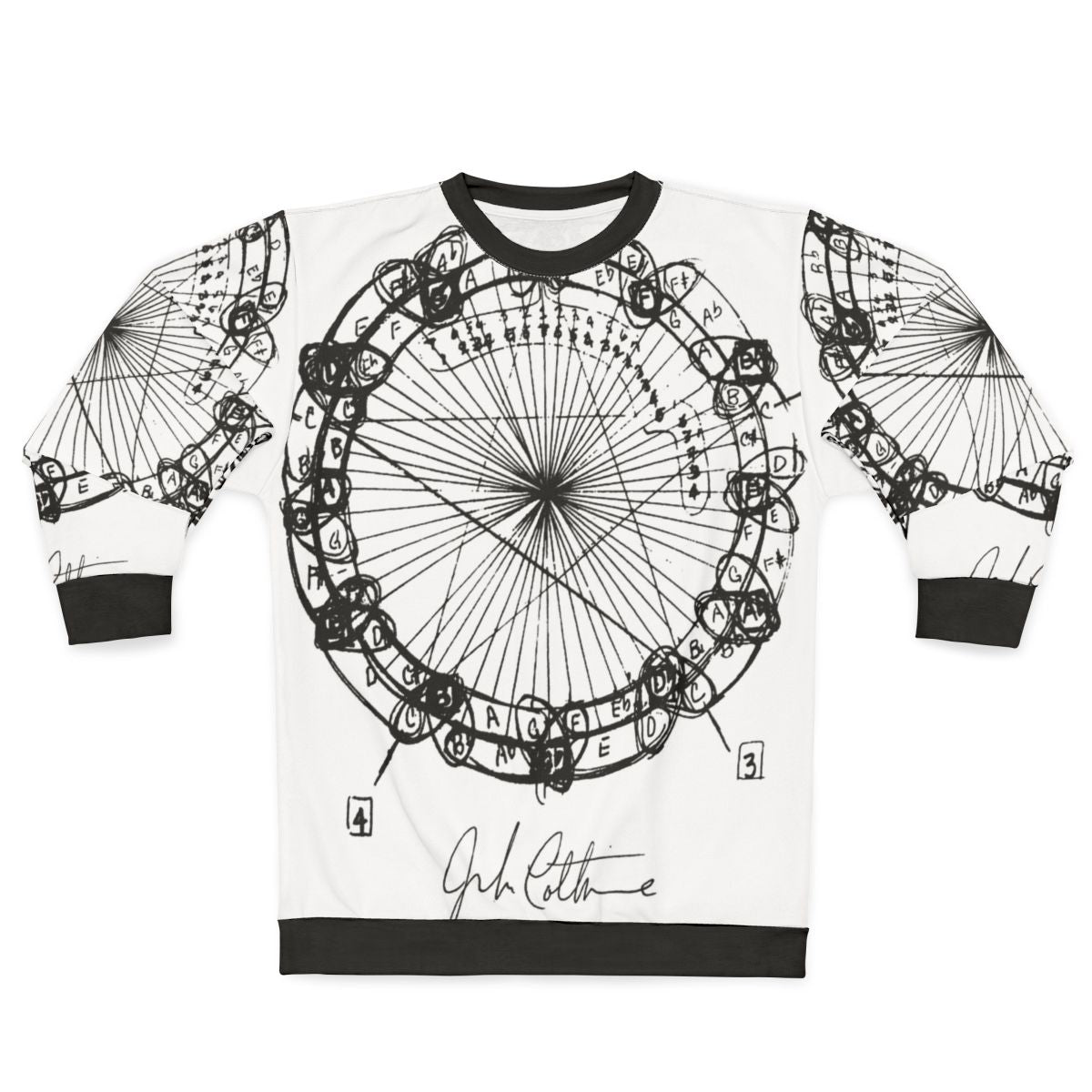 Coltrane Chord Changes Mandala Dark Design Sweatshirt