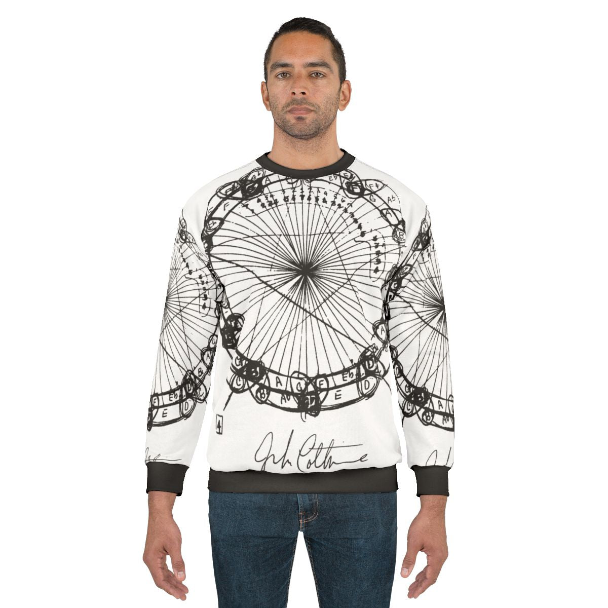 Coltrane Chord Changes Mandala Dark Design Sweatshirt
