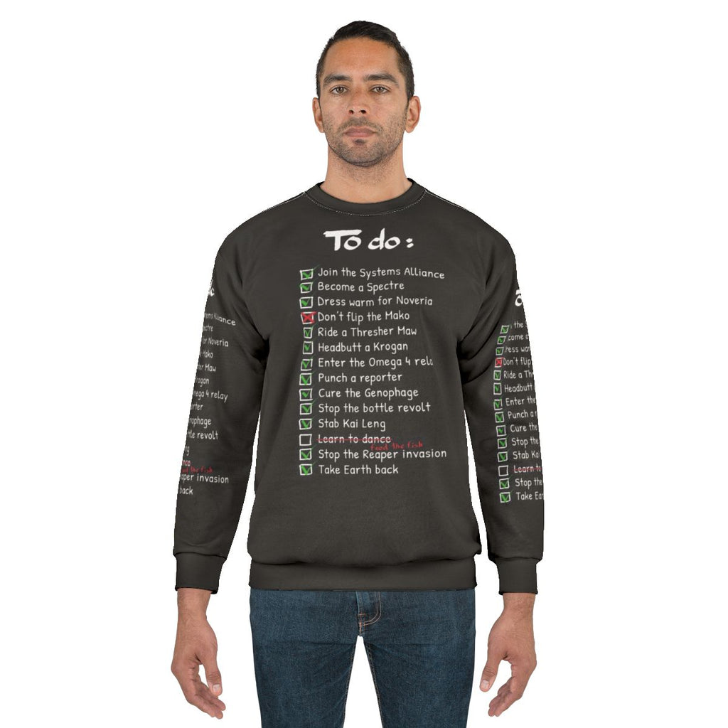 Commander Shepard's To Do List Mass Effect Themed Sweatshirt