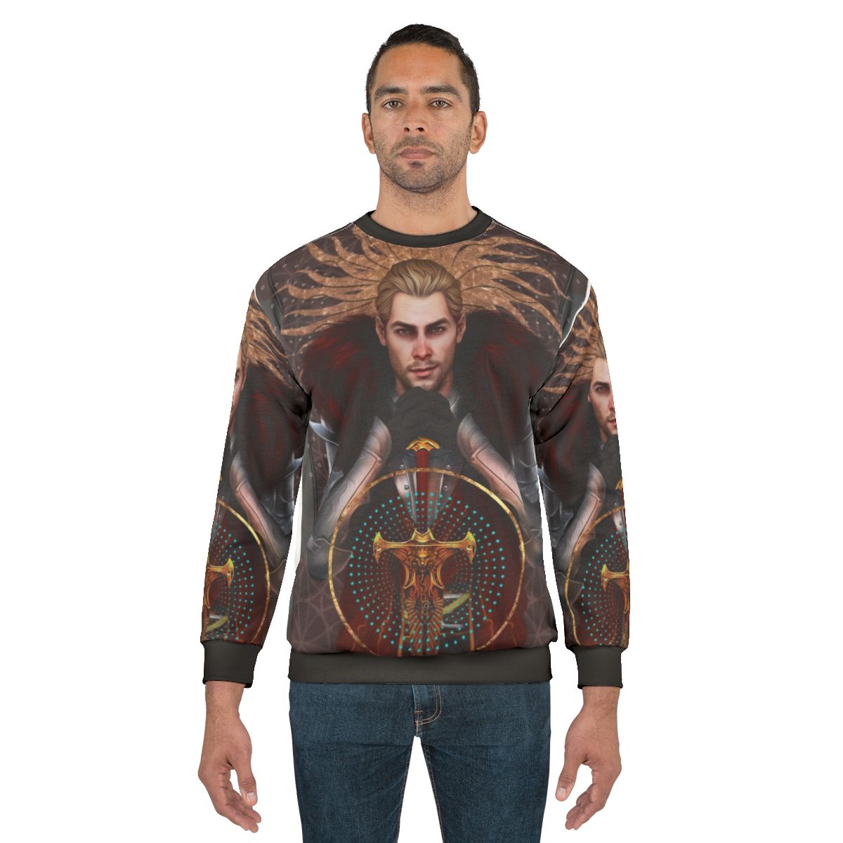 Tarot Sweatshirt with Dragon Age Cullen Rutherford Templar Design
