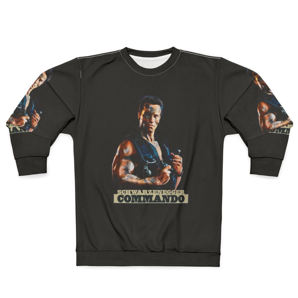 Commando Movie Poster Sweatshirt featuring Arnold Schwarzenegger