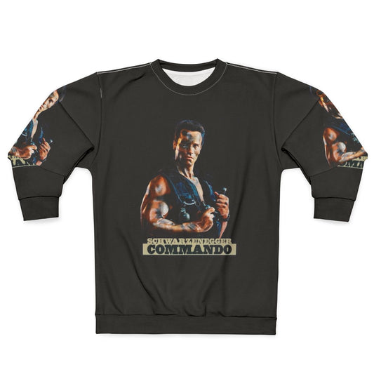 Commando Movie Poster Sweatshirt featuring Arnold Schwarzenegger